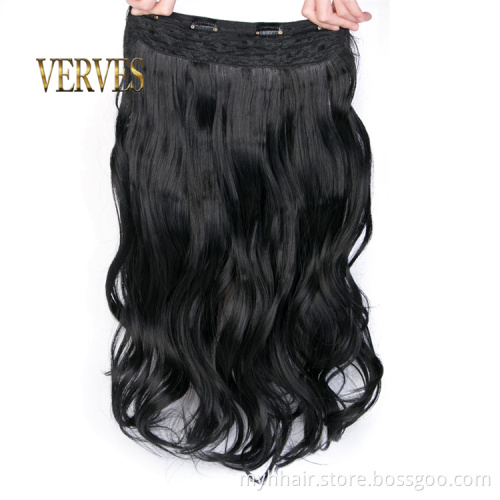 Wavy Long easy wear Synthetic Hair Wave High Temperature Synthetic Hairpiece Clip In Hair Extensions Body Wave Hair Corn